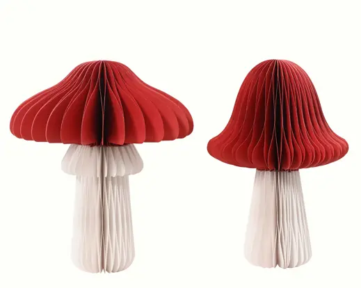 Decoris | Figuur Paddenstoel Papier Ø38x57cm Assortiment