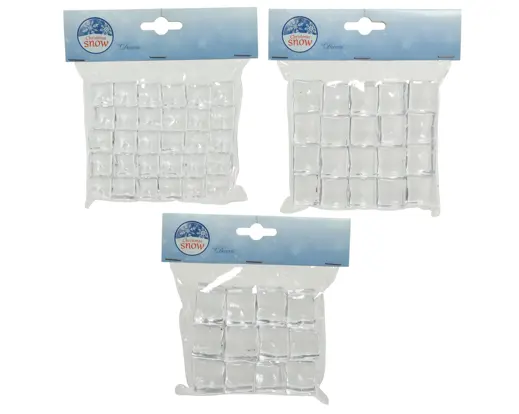 Decoris | Decoratieve Vulling Ijsblokjes Transparant Acryl 200g Assortiment