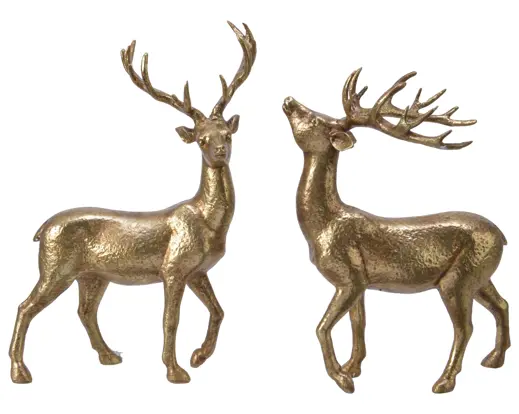 Decoris | Beeld Hert Polyresin 95x18,4x26,1cm Assortiment