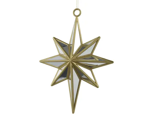 Decoris | Hangfiguur Ster Plastic Goud 28x21x8cm