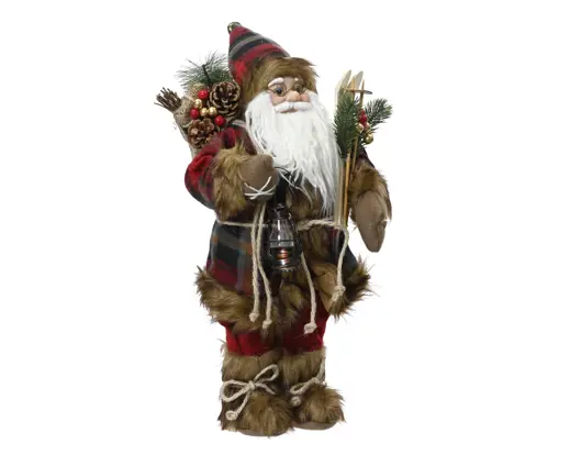 Decoris | Beeld Kerstman Polyester 17x11x30cm