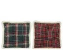 Decoris | Sierkussen Square Woven Fur 45x45x2.5cm Assortiment
