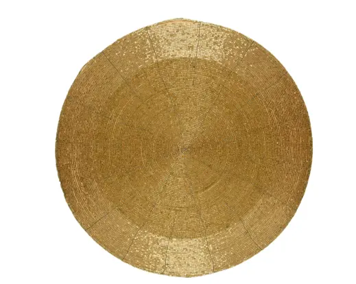 Decoris | Placemat Goud Round Beads Ø35cm