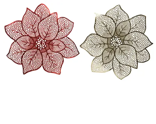Decoris | Placemat Pvc Poinsettia Ø44cm Assortiment