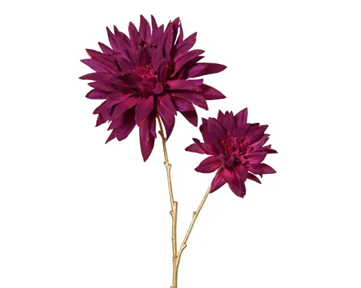 Decoris | Sierbloem Dahlia Polyester Donker Roze 22x16x75cm