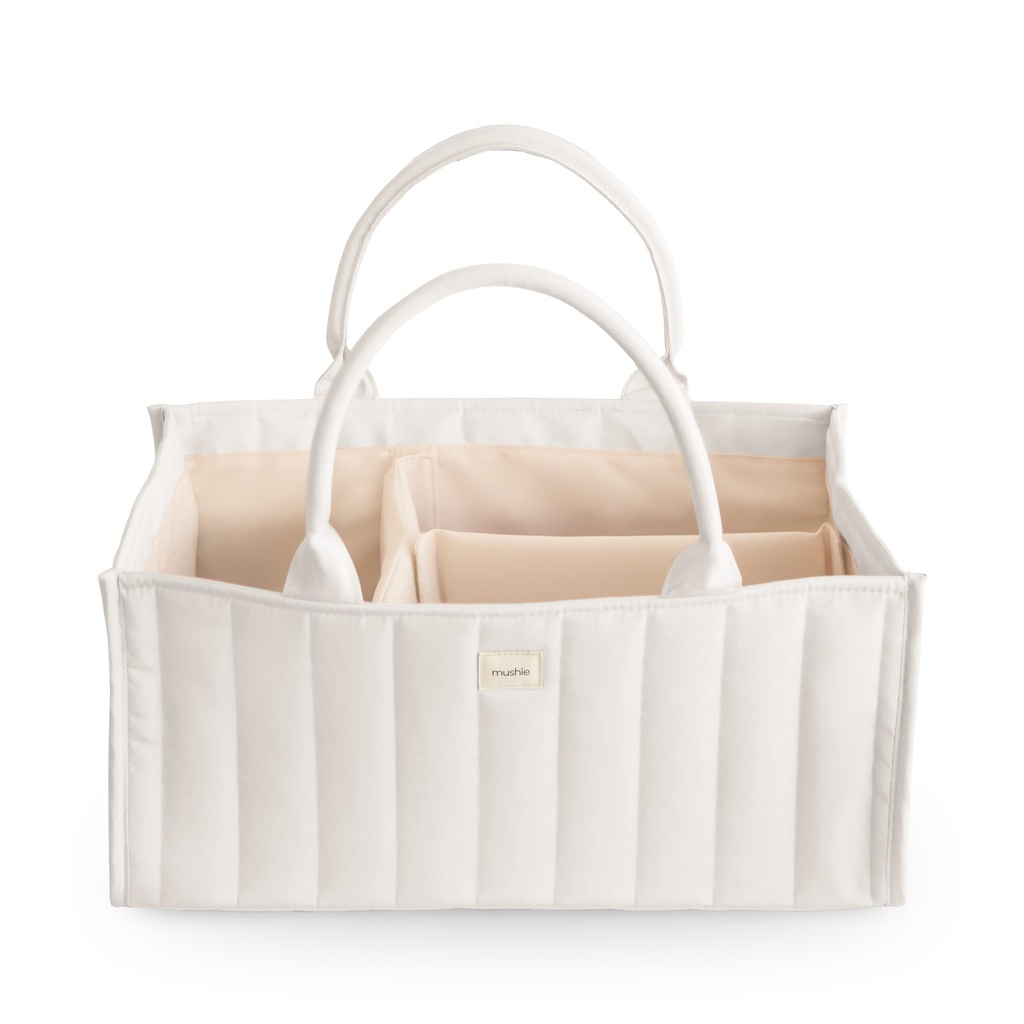 Mushie | Opberger Diaper Caddy Ivory Ecru 22x16,5x37cm
