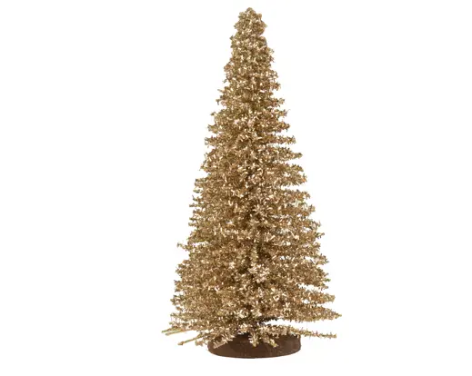 Decoris | Beeld Boom Bamboe Glitters Goud Ø12x30cm