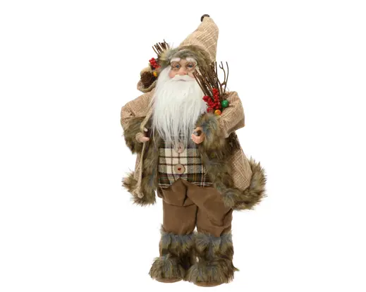 Decoris | Beeld Kerstman Polyester 23,5x14x45cm