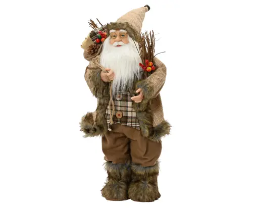 Decoris | Beeld Kerstman Polyester 26x18x60cm