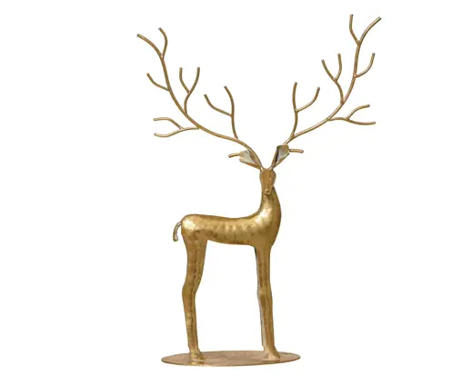 Decoris | Beeld Hert Ijzer Antique 25x8x37cm