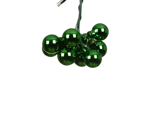 Decoris | Kerstbal Tros met 12 Glasballetjes Groen Ø2,5 cm