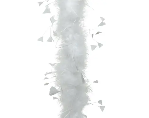 Decoris | Slinger Boa Veer Fluffy Wit Ø6x184cm