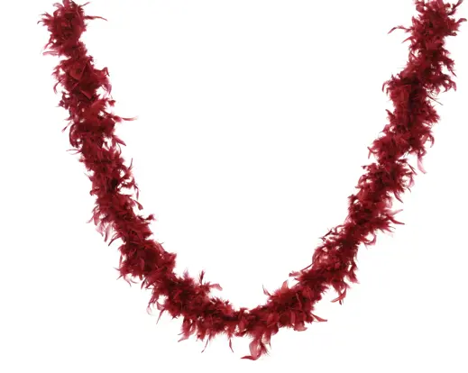 Decoris | Slinger Boa Veer Fluffy Rood Ø10x184cm