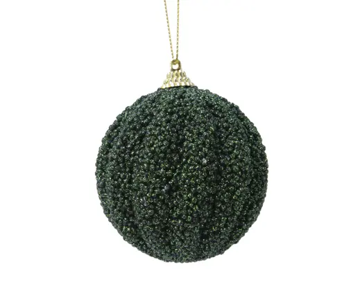 Decoris | Kerstbal Foam Glitter Dennengroen Ø8cm