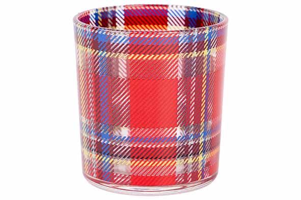 Cosy & Trendy | Theelichthouder Checkers Glas Ø7,3x8cm