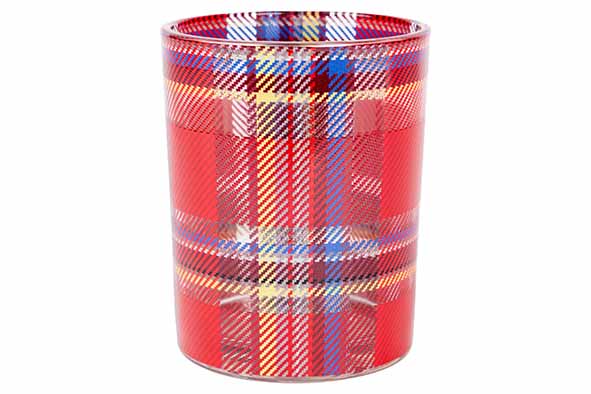 Cosy & Trendy | Theelichthouder Checkers Glas Ø10x12cm
