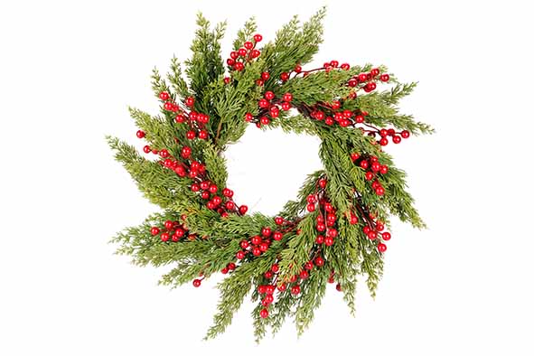 Cosy & Trendy | Krans Berries Rood/Groen Ø43x20cm