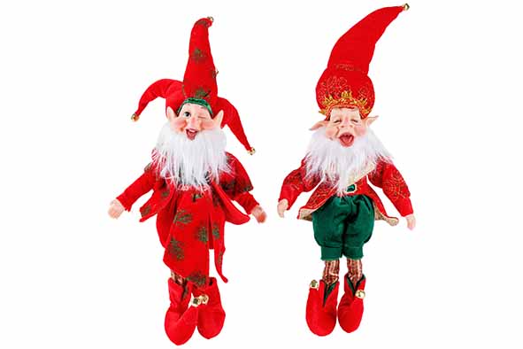 Cosy & Trendy | Figuur Nar Deluxe Hangend Rood/Groen 20x40cm Assortiment