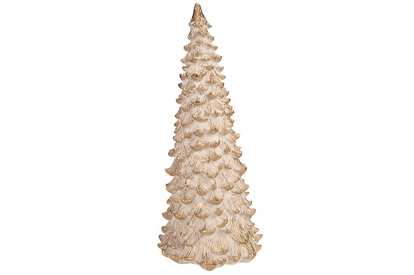 Cosy & Trendy | Beeld Kerstboom Gold Wash Resin 14x30cm