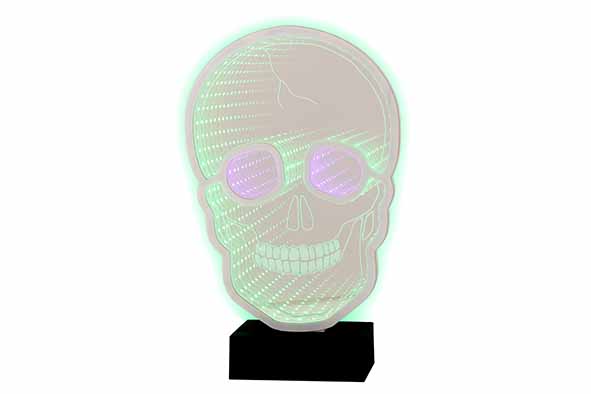 Cosy & Trendy | Lamp Skull Groen 17x6x28cm