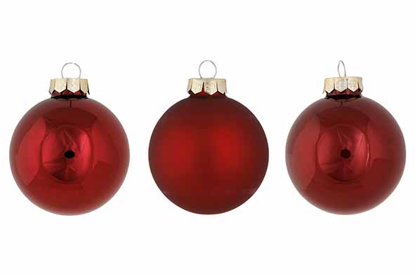 Cosy & Trendy | Kerstbal Mix Shiny/Matt Glas Bordeaux Ø8cm 12-pack 