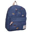 Kidzroom | Rugzak Blossom And Bows Auto Blauw 31x26x9cm