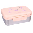 Kidzroom | Brooddoos Nostalgia RVS+PP Roze 14x18x7cm