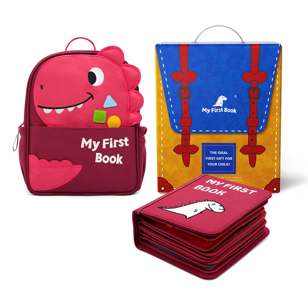 My First Book | Geschenkset My First Book Everyday Life Rugzak+Boek Rood