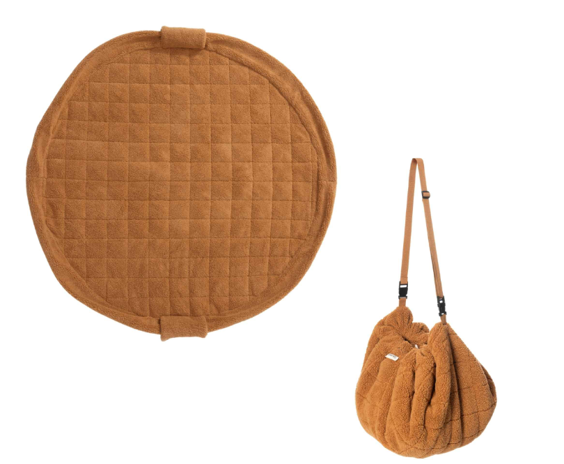 Play & Go | Opbergerzak/Speeltapijt Brown Teddy Ø120cm  