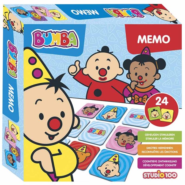 Bumba | Gezelschapsspel Memo Emoties 24 Kaarten +24m