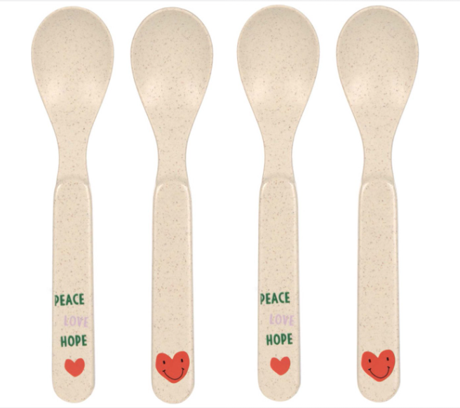 Laessig | Lepel Spoon Set Happy Rascals Heart Lavender 4-pack