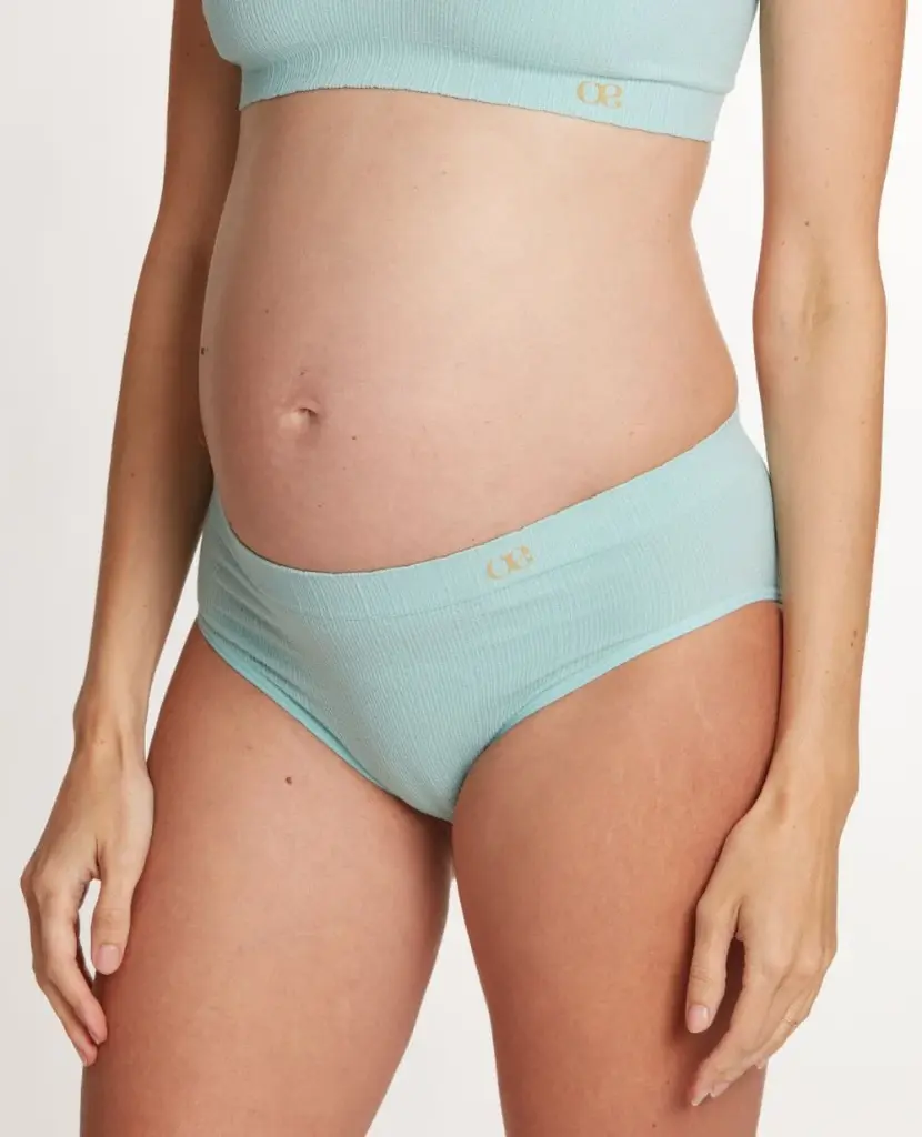 SLIP, Zoe, turquoise, S, groen/blauw, uni/rib, viscose bamboo, naadloos, meegroeiend