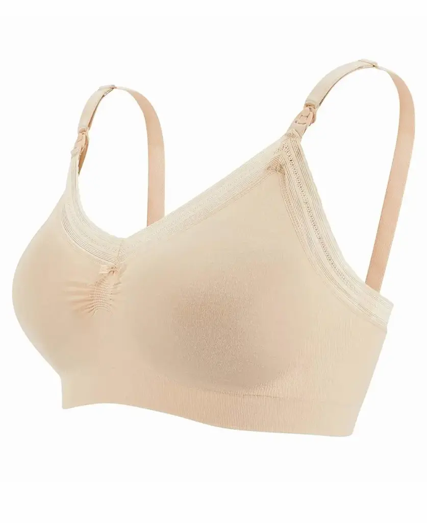 BORSTVOEDINGSBEHA, Milk, blush, S, roze, microfiber/kant, zonder beugel, voorgevormd, naadloos, meegroeiend