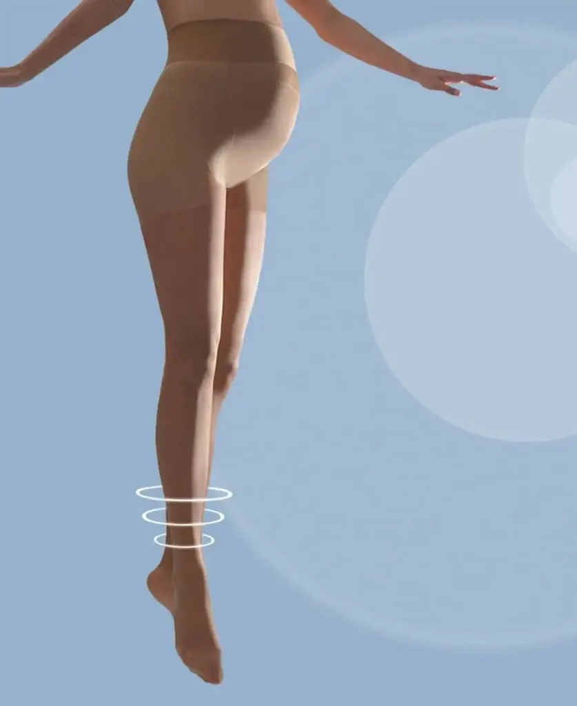 BROEKKOUS, Activ'Light, nude, S, bruin, uni, 30 den, compressie op de enkels voor betere bloedcirculatie, panty