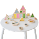 Sense2Play | Sensorisch Speelgoed Rainbow Wooden Window Blocks Lumi’Sky +36m 24pcs