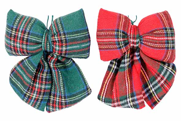 Cosy & Trendy | Hangfiguur Strik Checkers Groen/Rood H14cm 2-pack