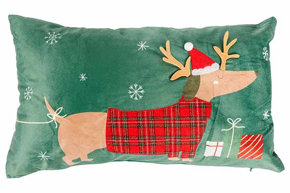 Cosy & Trendy | Sierkussen Teckel Groen 50x10x30cm