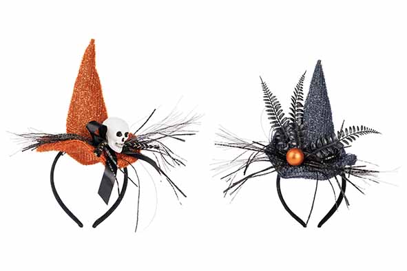 Cosy & Trendy | Verkleedaccessoire Diadeem Halloween Zwart/Oranje 25x15x27cm Assortiment