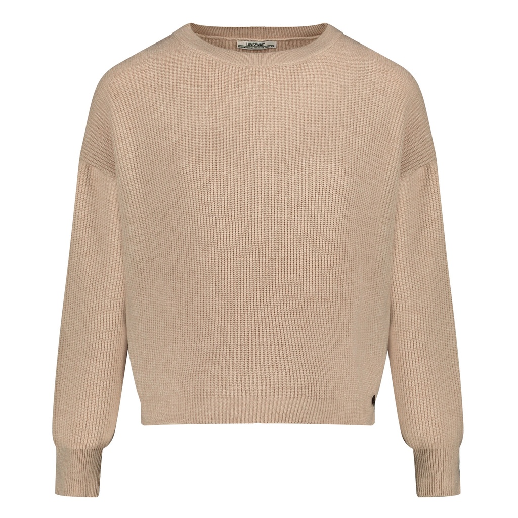 Love2wait | Pull Knit Cropped Sand