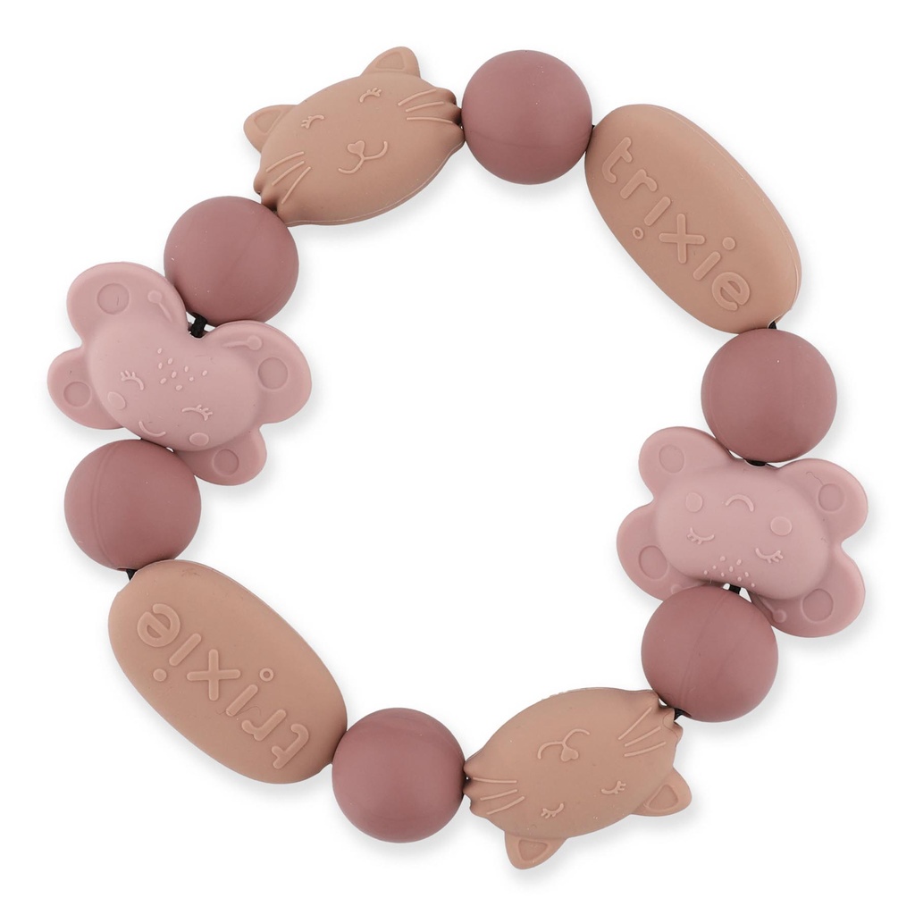 Trixie | Bijtring Mrs. Cat & Mrs. Butterfly Siliconen Roze Ø12x2cm