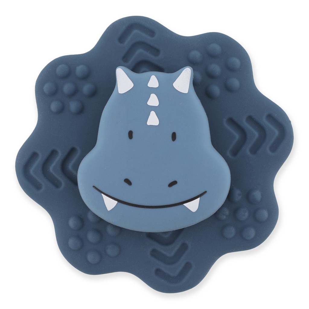 Trixie | Activiteitenspeelgoed Mr Triceratops Suction Spinner Blauw Ø9x3cm +0m