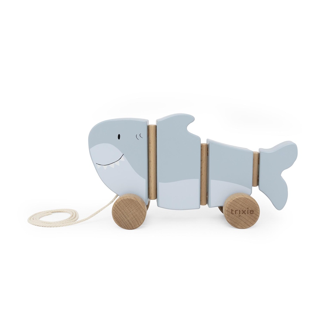 Trixie | Trekfiguur Mr Shark Wiggle Blauw 25x6x15cm 