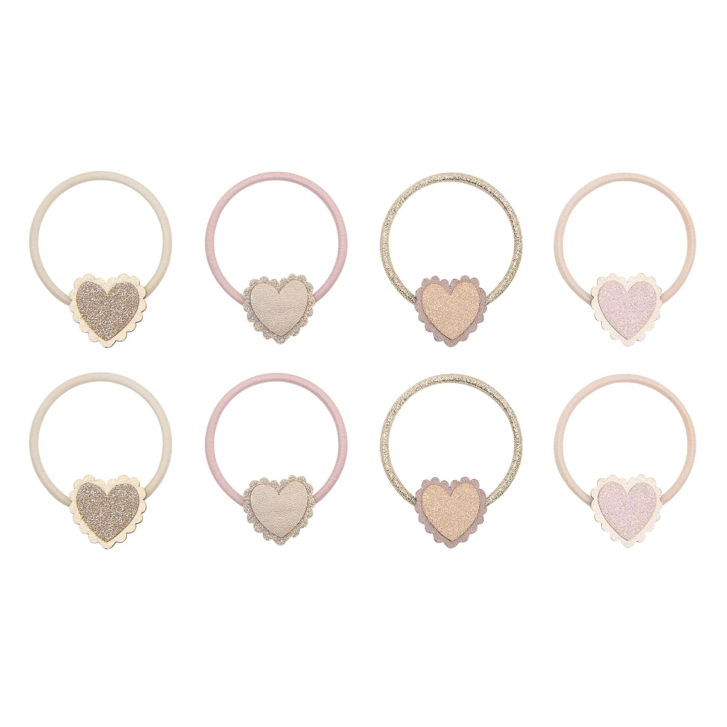 Mimi & Lula | Haarelastiek Scalloped Hear Hair Ties 8-pack
