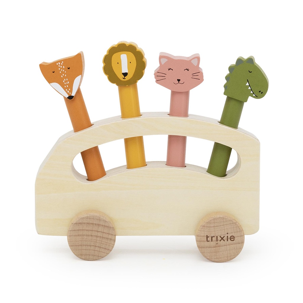 Trixie | Auto Pop Up Bus Hout 18x6x17cm +18m