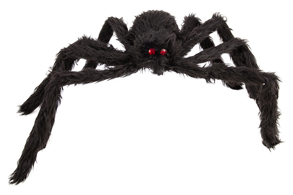 Cosy & Trendy | Figuur Spin Hairy Zwart 66x24x6cm