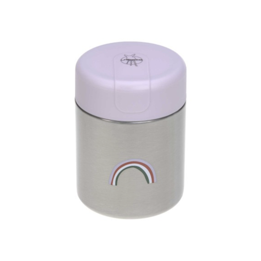 THERMOSFLES, 315ml, Happy Rascals Heart, Food Jar, lavender, uni/print regenboog/ hartje, 8u warm, 2023
