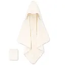 Bemini | Badcape Badstof met Washandje Ecru 90x90cm        
