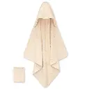 Bemini | Badcape Badstof met Washandje Cream 90x90cm      