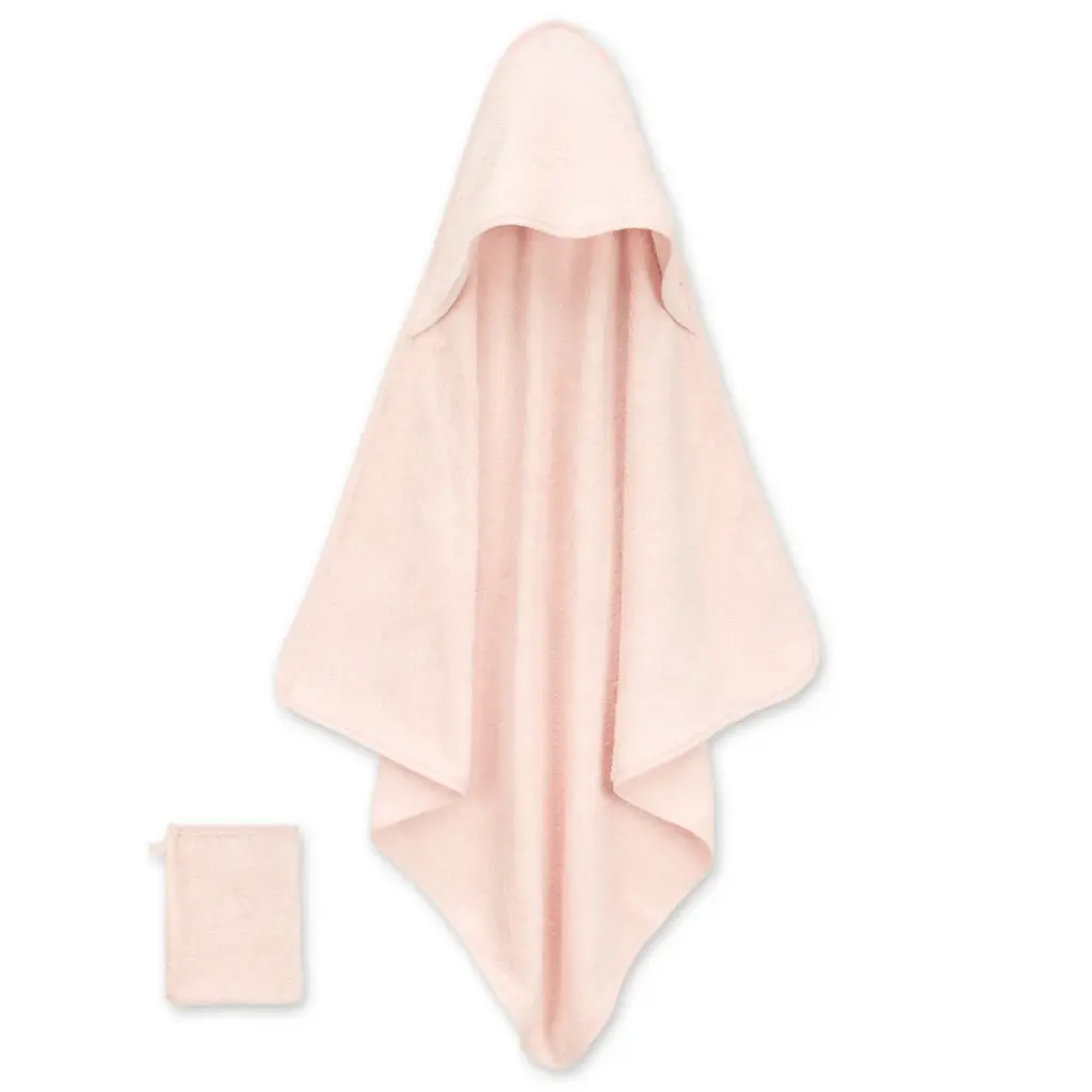 Bemini | Badcape Badstof met Washandje Rosa 90x90cm       