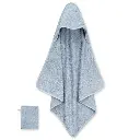 Bemini | Badcape Badstof met Washandje Stone 90x90cm  
